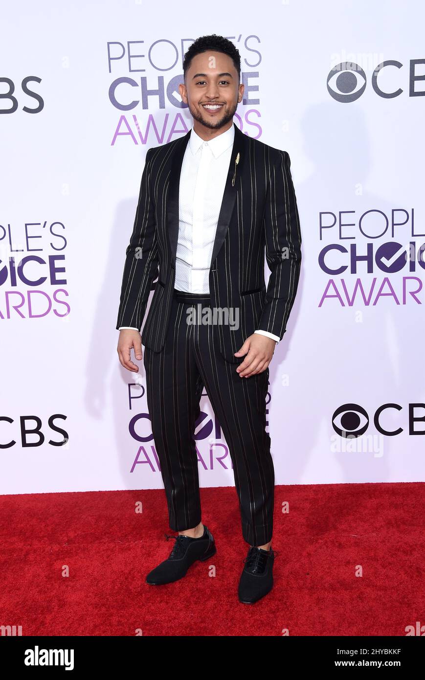 Taj Mowrey nimmt an den People's Choice Awards 2017 im Microsoft Theater L.A. Teil Live in LSO Angeles, USA Stockfoto
