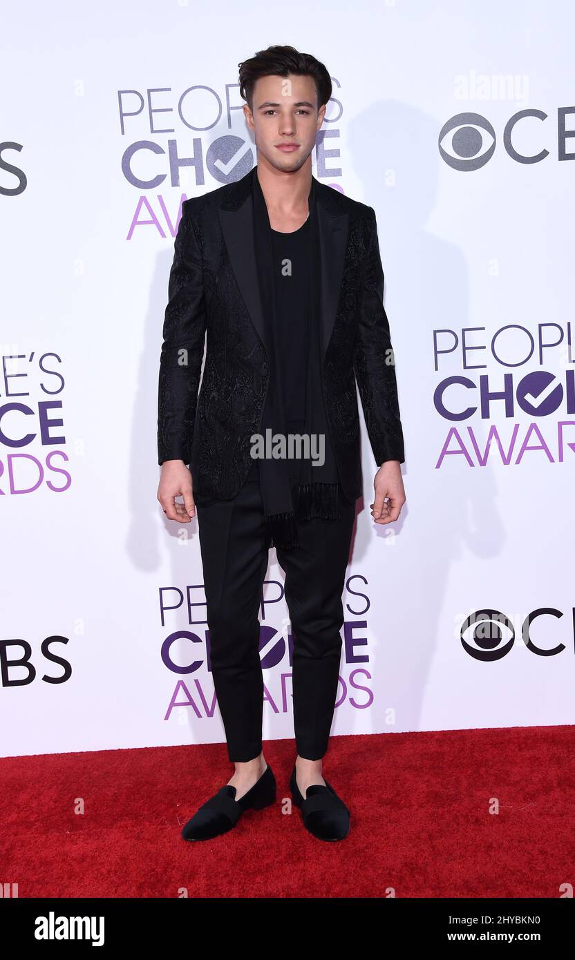 Cameron Dallas nimmt an den People's Choice Awards 2017 im Microsoft Theater L.A. Teil Live in LSO Angeles, USA Stockfoto