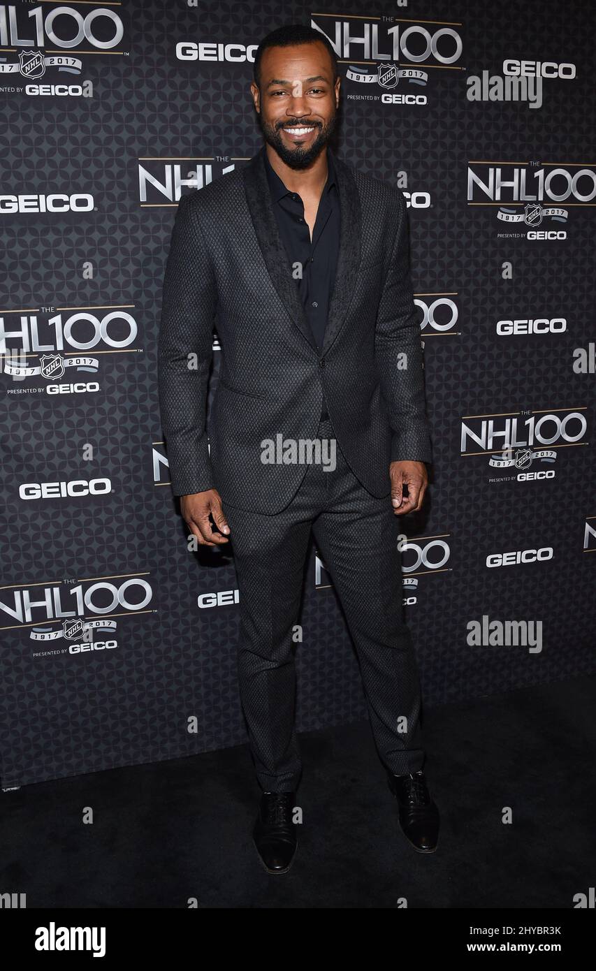 Isaiah Mustafa bei der NHL 100 Gala im Microsoft Theater. Stockfoto