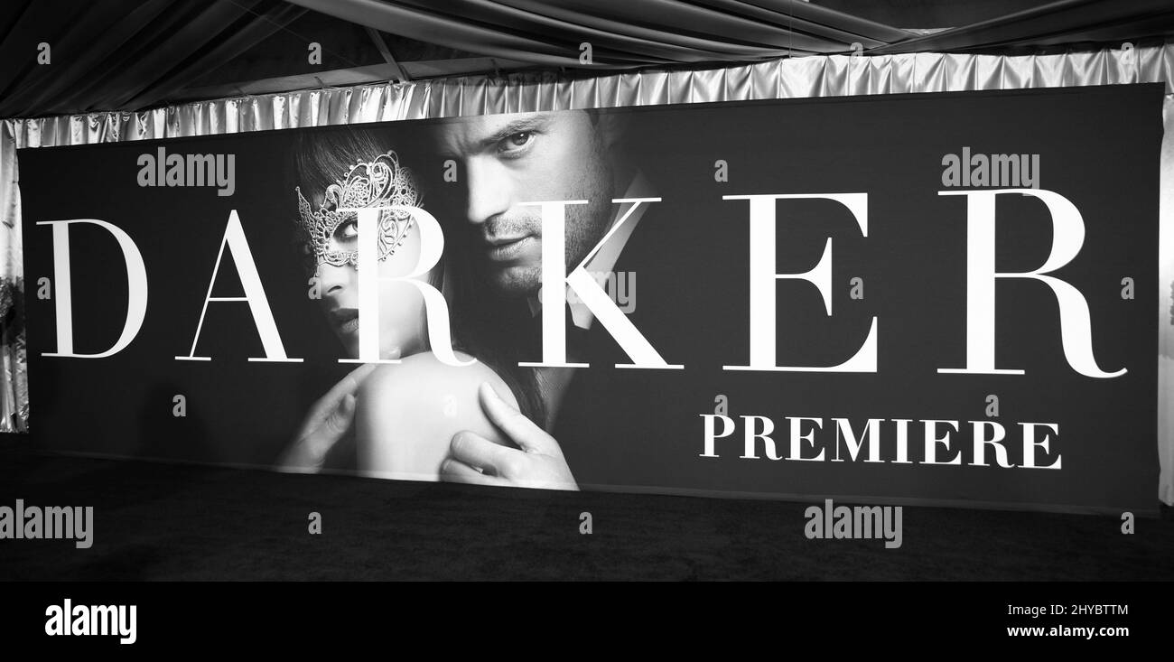 Atmosphäre bei der Premiere von „Fifty Shades Darker“ im Theater im Ace Hotel in Los Angeles, USA Stockfoto