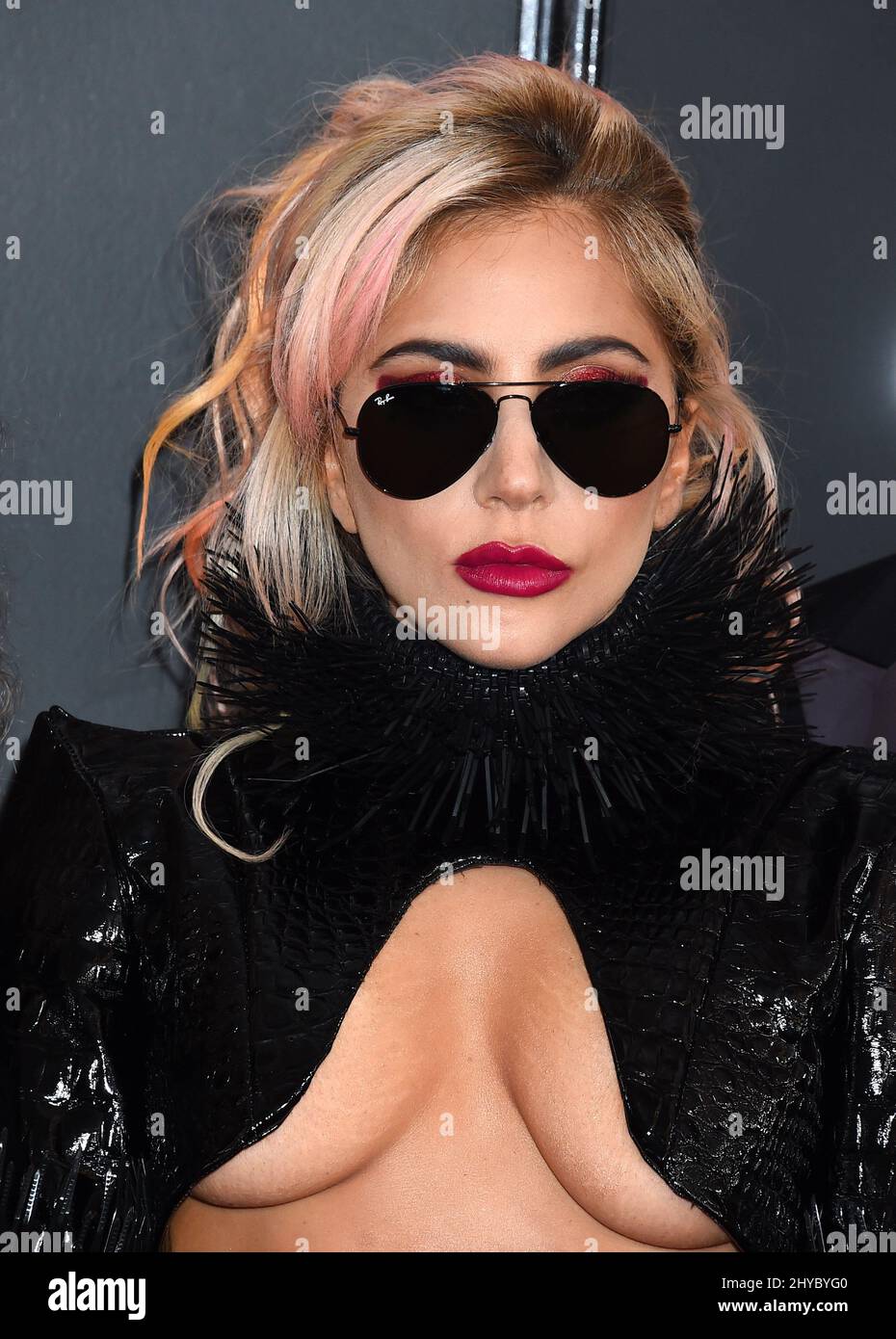Lady Gaga nimmt an den Annual Grammy Awards 59. in Los Angeles Teil Stockfoto