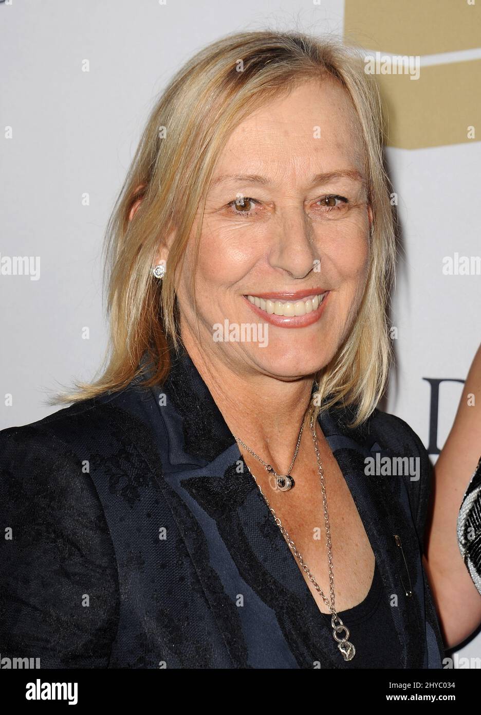 Martina Navratilova nimmt an der Pre-GRAMMY Gala 2017 Teil und begrüßt Branchenikonen, die von Clive Davis im Beverly Hilton Hotel präsentiert wird Stockfoto