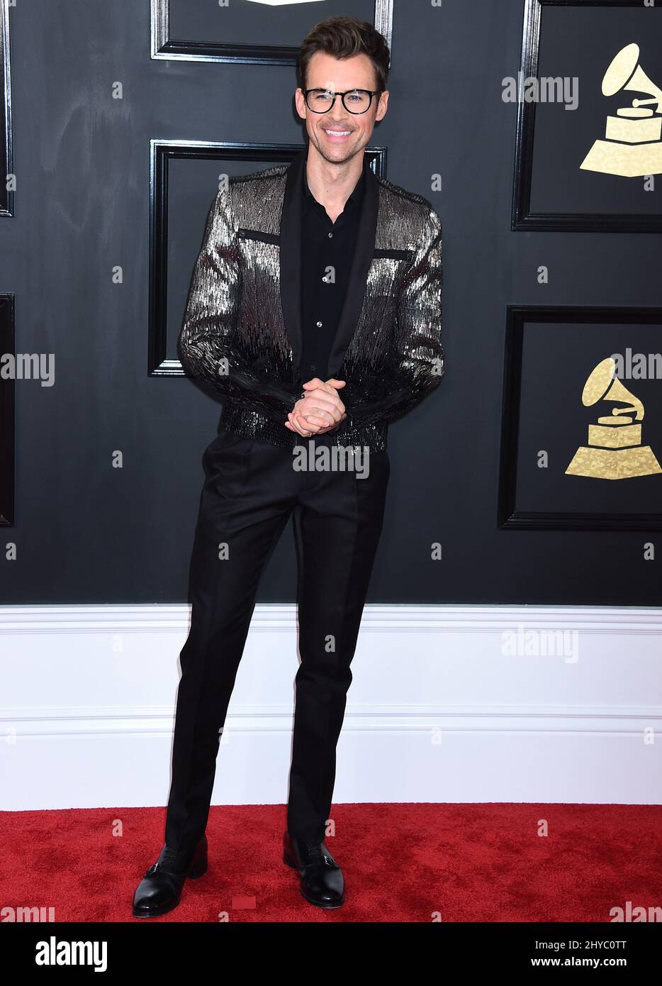 Brad Goreski nahm an den Grammy Awards 59. in Los Angeles Teil Stockfoto