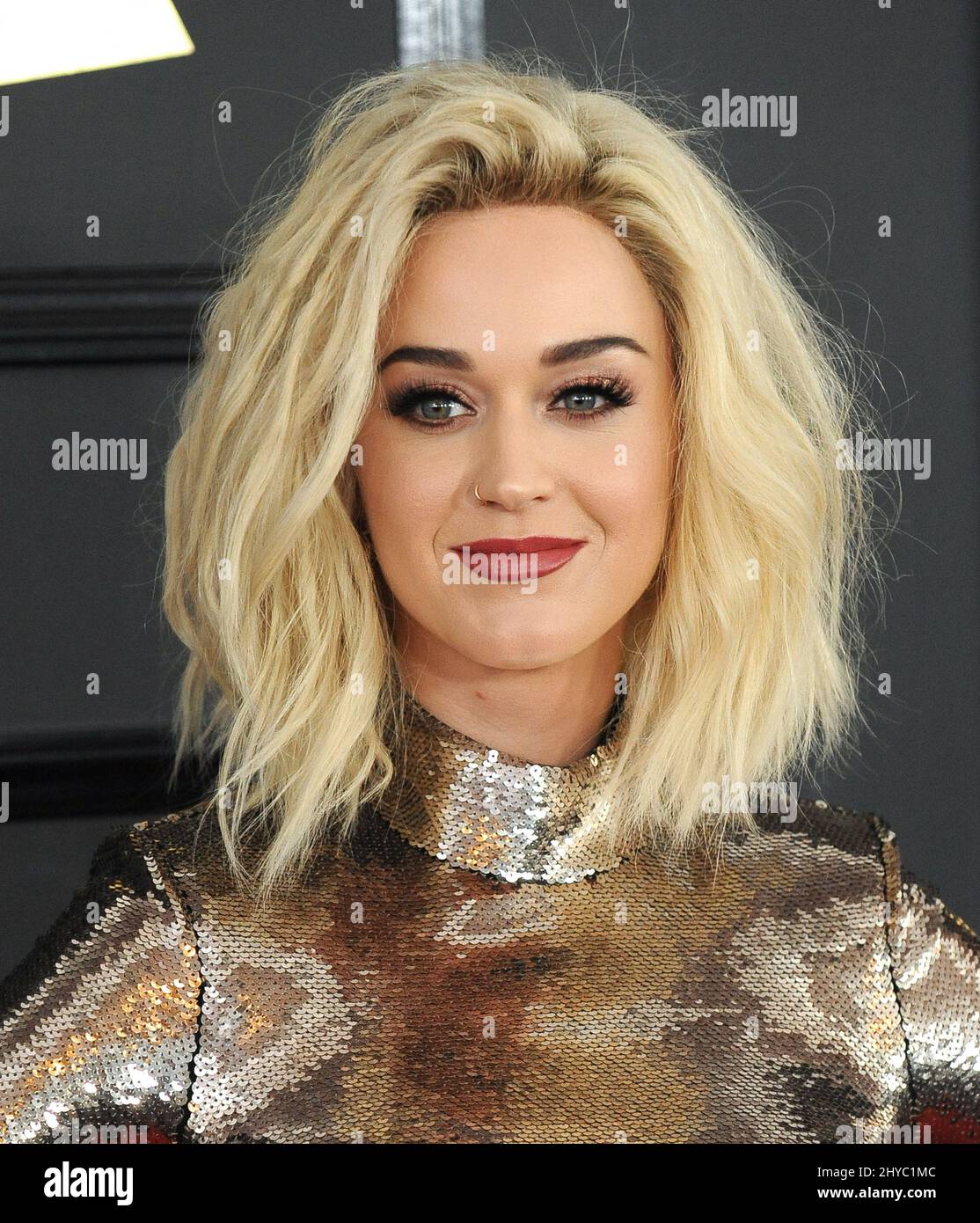 Katy Perry nimmt an den Grammy Awards 59. in Los Angeles Teil Stockfoto