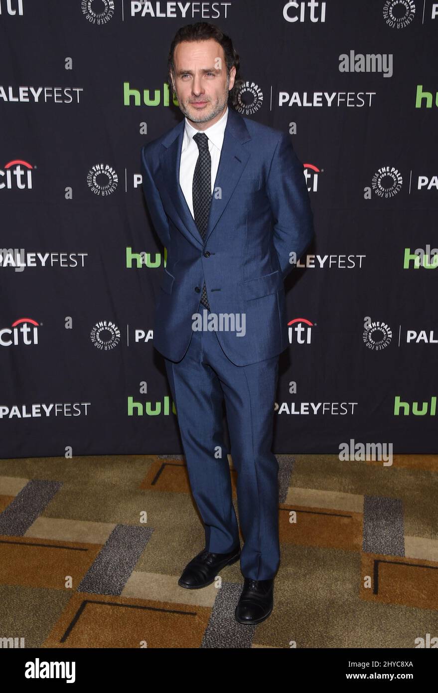 Andrew Lincoln bei der Ankunft zum jährlichen PaleyFest Los Angeles: The Walking Dead 34. im Dolby Theater Stockfoto