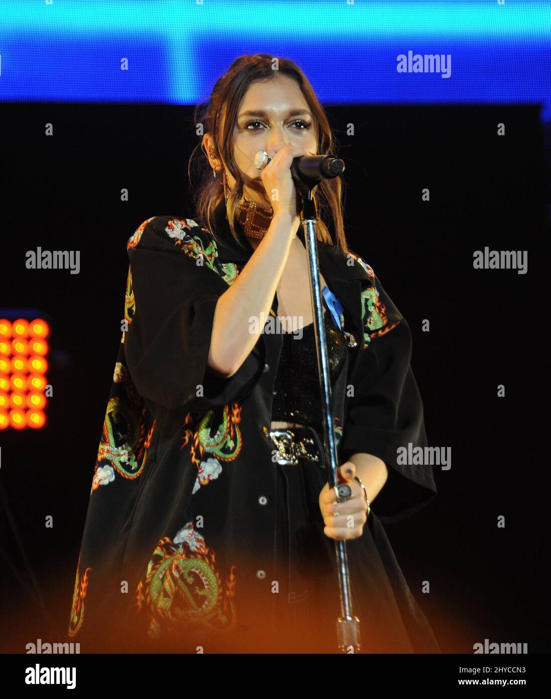 Daya, der am Zedd teilnimmt, präsentiert das ACLU Benefizkonzert im Stapler Center Stockfoto