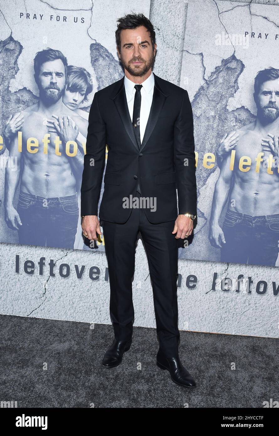 Justin Theroux bei der Premiere der HBO-Saison 3 im Avalon. Stockfoto