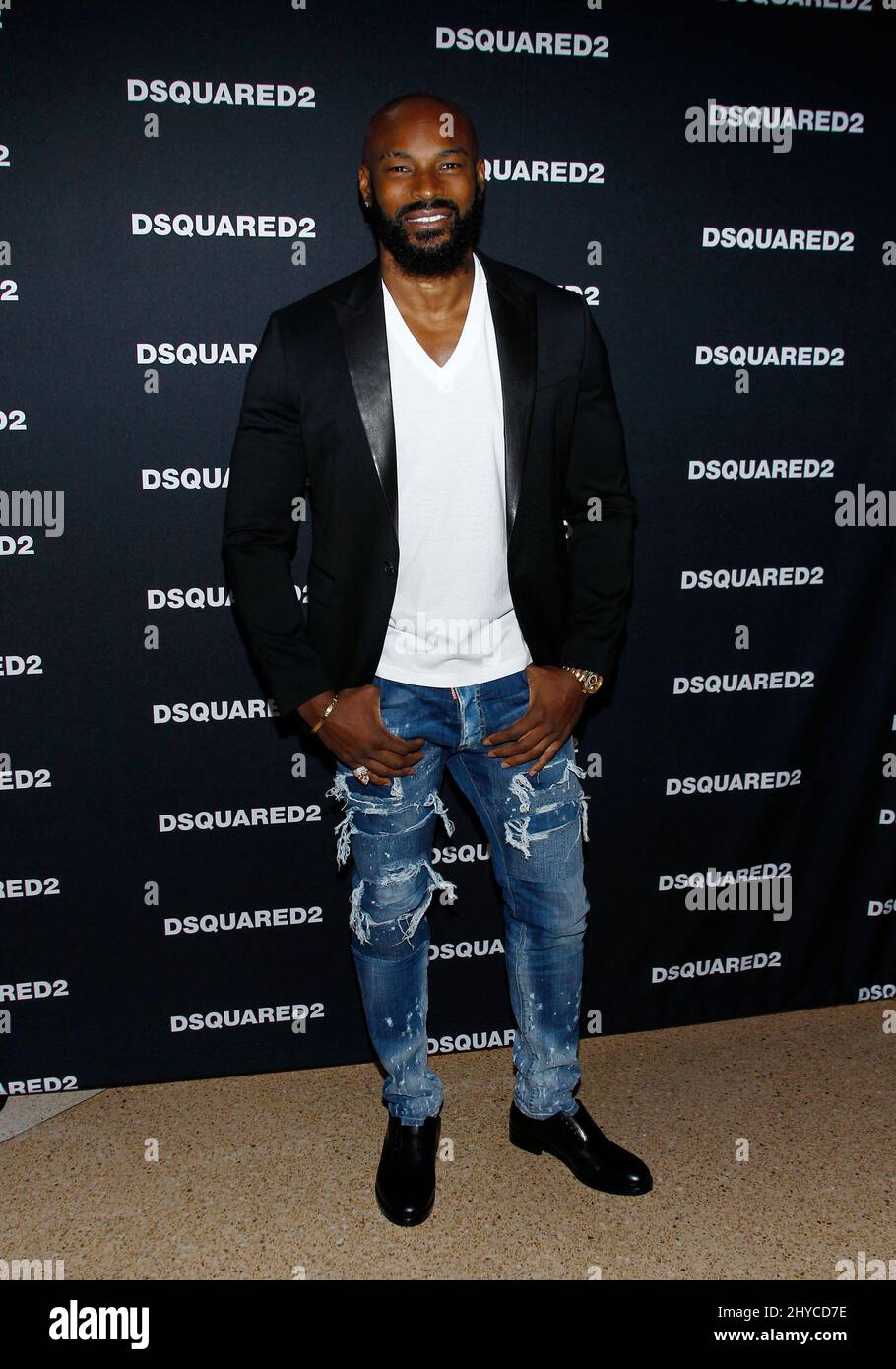 Tyson Beckford nimmt an der Grand Opening Party DSQUARED2 in den Shops at Crystals Teil Stockfoto