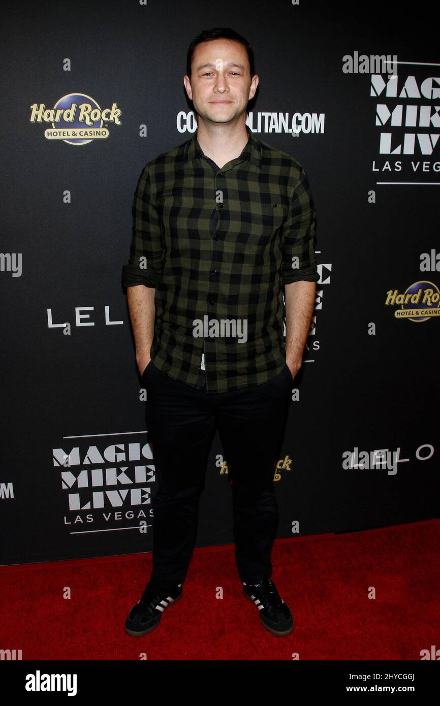 Joseph Gordon-Levitt kommt am Magic Mike Las Vegas Opening Night, Club Domina im Hard Rock Hotel & Casino an Stockfoto