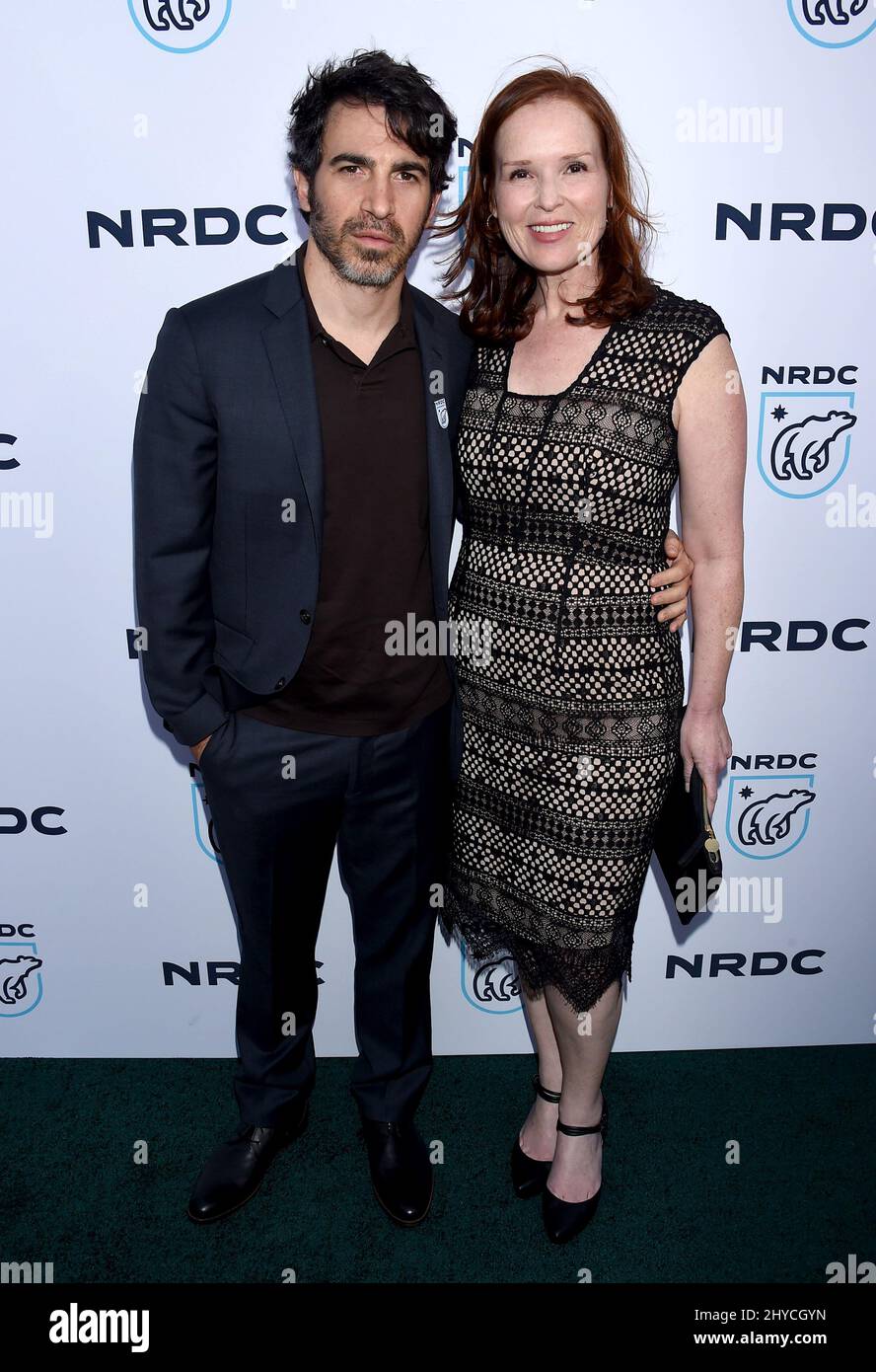 Chris Messina und Jennifer Todd nehmen am STAND UP des Natural Resources Defence Council Teil! Veranstaltung im Wallis Annenberg Center for the Performing Arts Stockfoto