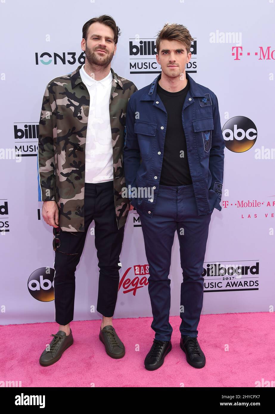 Die Chainsmokers, die an den Billboard Music Awards in Las Vegas teilnehmen Stockfoto