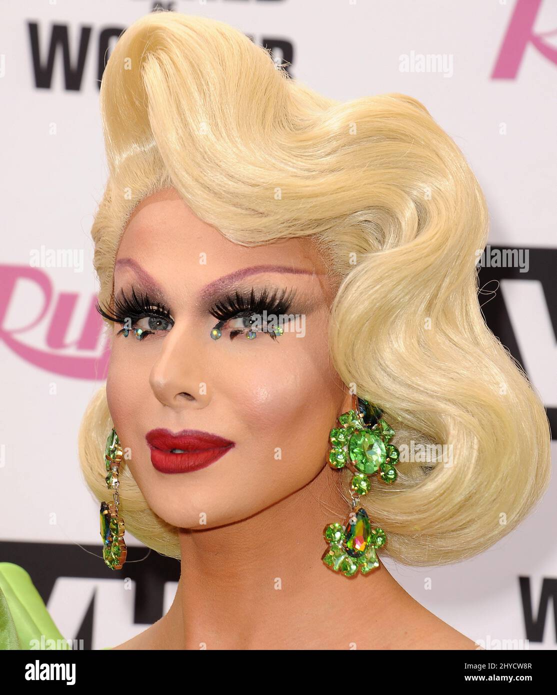 Trinity Taylor nimmt an der Aufzeichnung der neun Finalspiele der RuPaul's Drag Race-Saison Teil - Ankunft im Alex Theatre Stockfoto