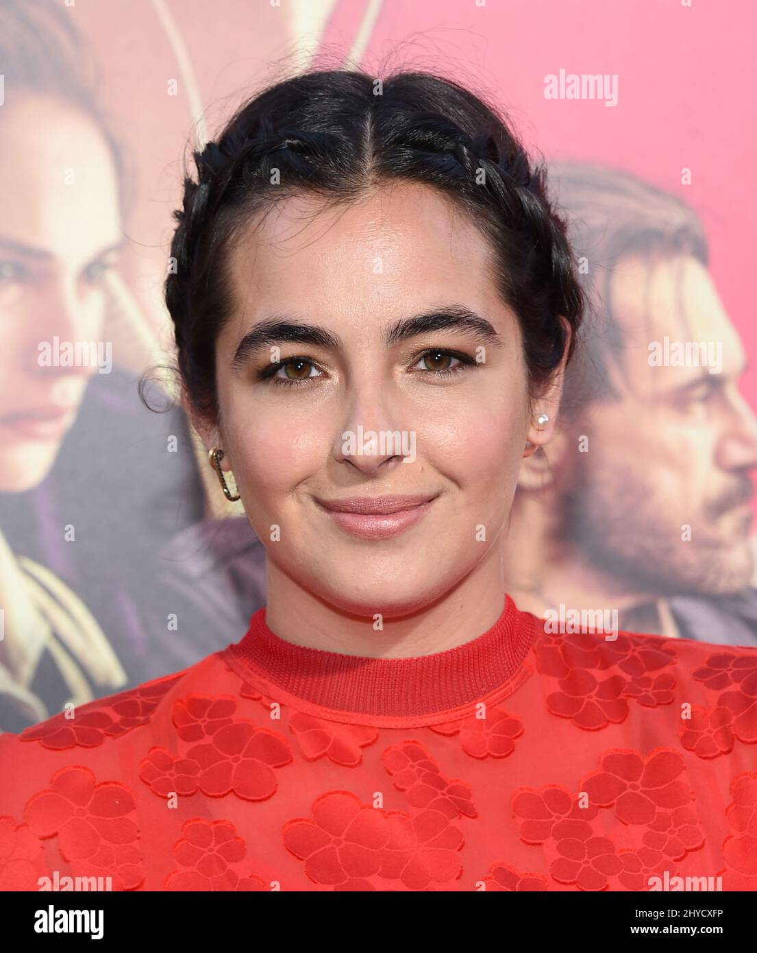 Alanna Masterson bei der Premiere von „The Baby Driver“ im Ace Hotel Downtown in Los Angeles, USA Stockfoto
