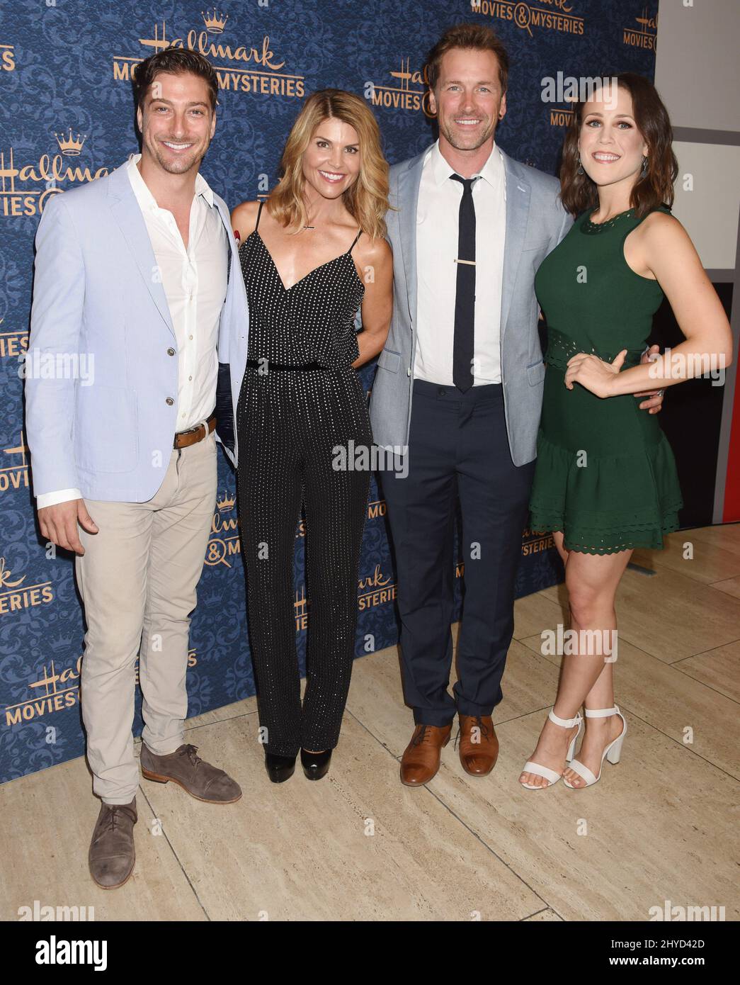 Daniel Lissing, Lori Loughlin, Paul Greene und Erin Krakau kommen zur Hallmark Movies and Mysteries „Garage Sale Mystery“-Premiere im Paley Center for Media in Beverly Hills, Los Angeles Stockfoto