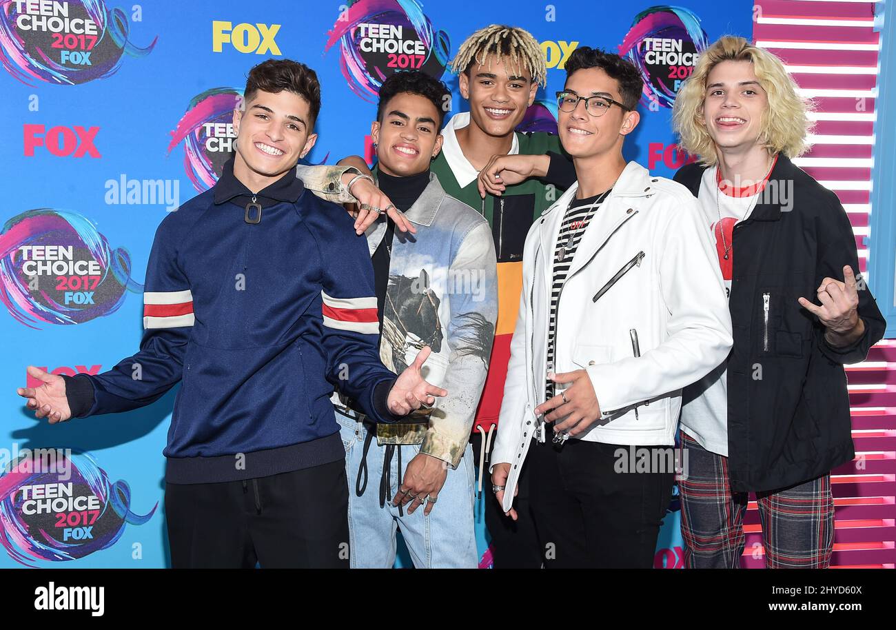 Prettymuch nimmt an den Teen Choice Awards 2017 Teil, die im Galen Center in Los Angeles, USA, abgehalten werden Stockfoto