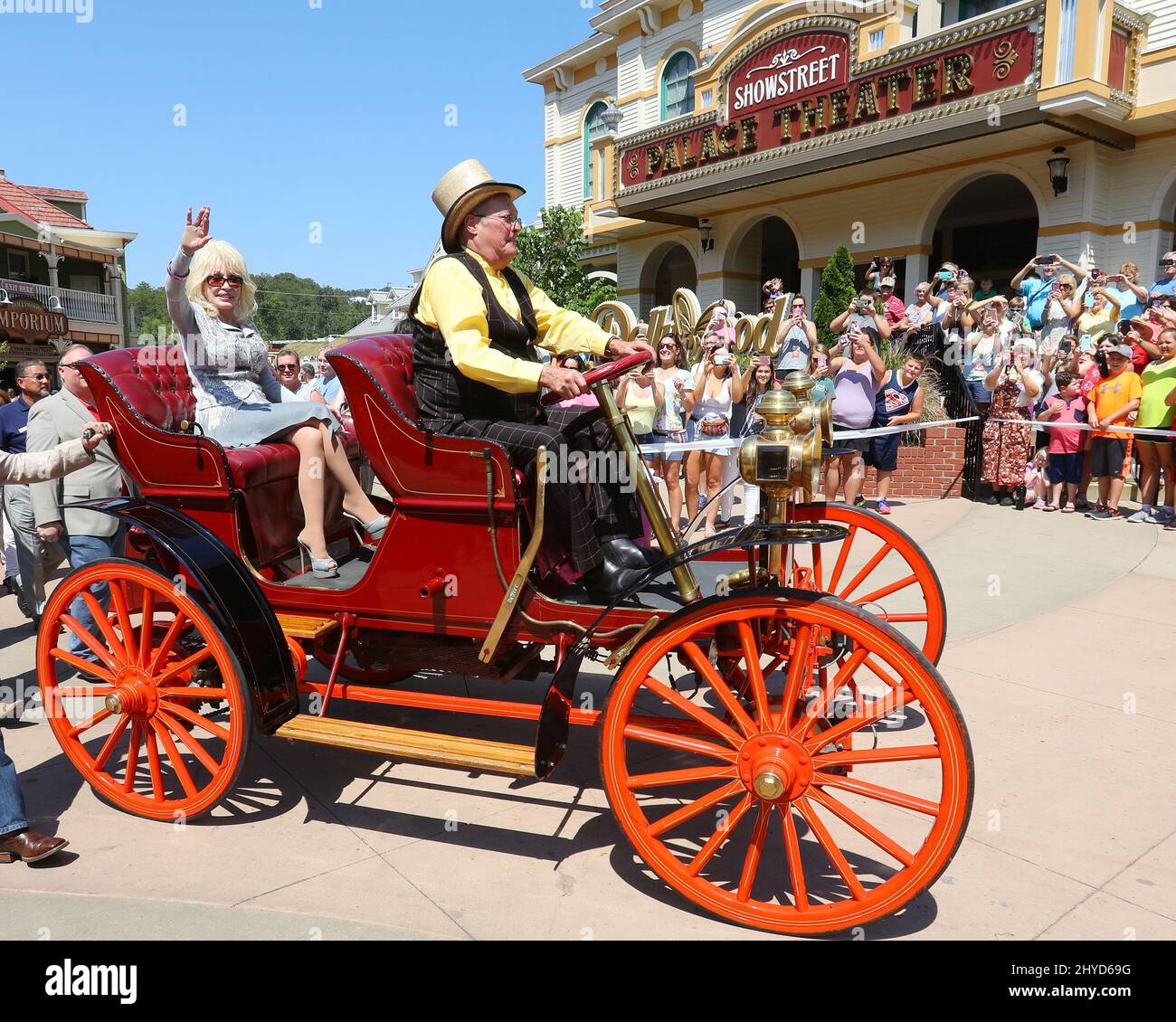 Dolly Parton besucht Dollywood im Dewitt Stockfoto