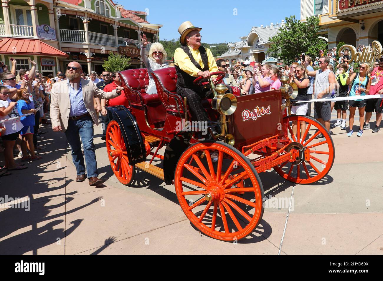 Dolly Parton besucht Dollywood im Dewitt Stockfoto