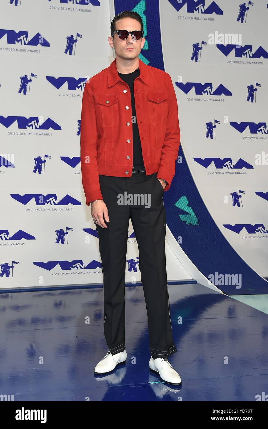 G Eazy Teilnahme an den MTV Video Music Awards 2017 auf dem Forum in Los Angeles, USA statt Stockfoto