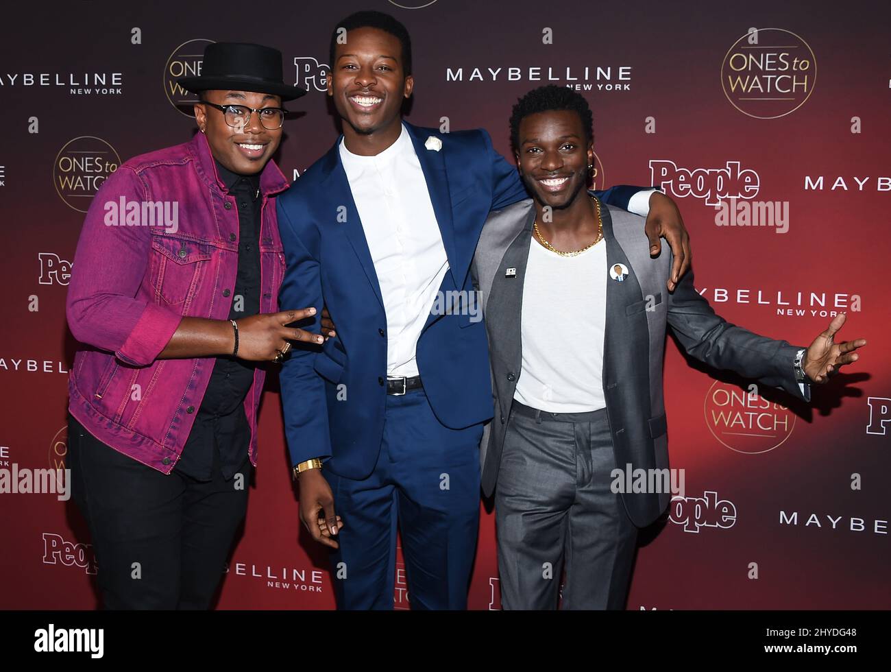 Marcel Spears, Brandon Micheal Hall und Bernard David Jones nahmen an der People's 'One's to Watch'-Veranstaltung im Neuehouse Teil Stockfoto