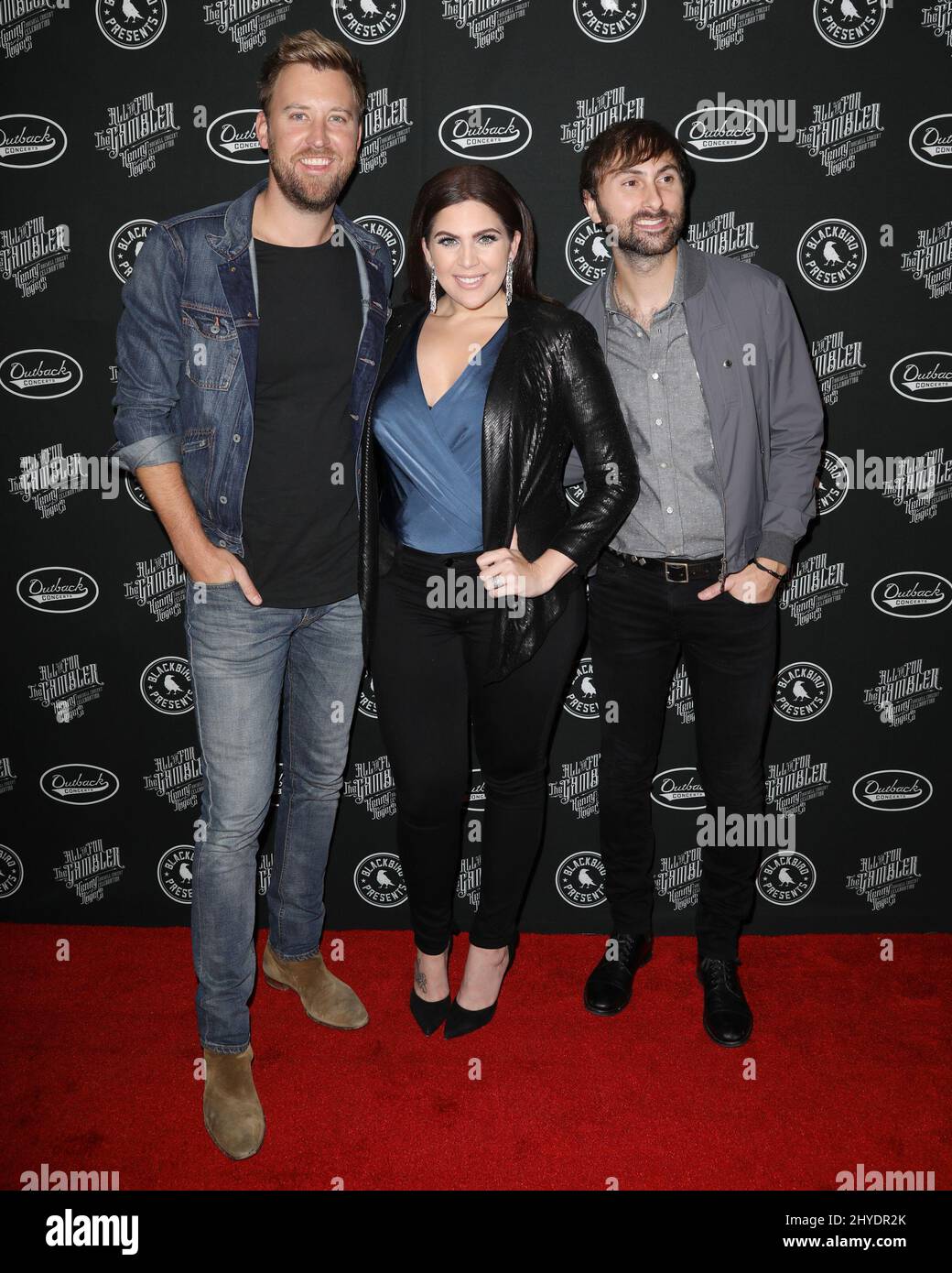 Charles Kelley, Hillary Scott und Dave Haywood von Lady Antebell nehmen an der Abschiedsfeier von Kenny Rogers Teil Stockfoto