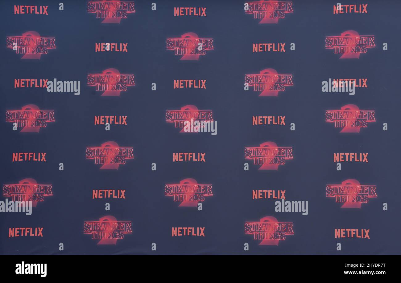 Atmosphäre bei Netflix's Stranger Things 2 Premiere Event Stockfoto