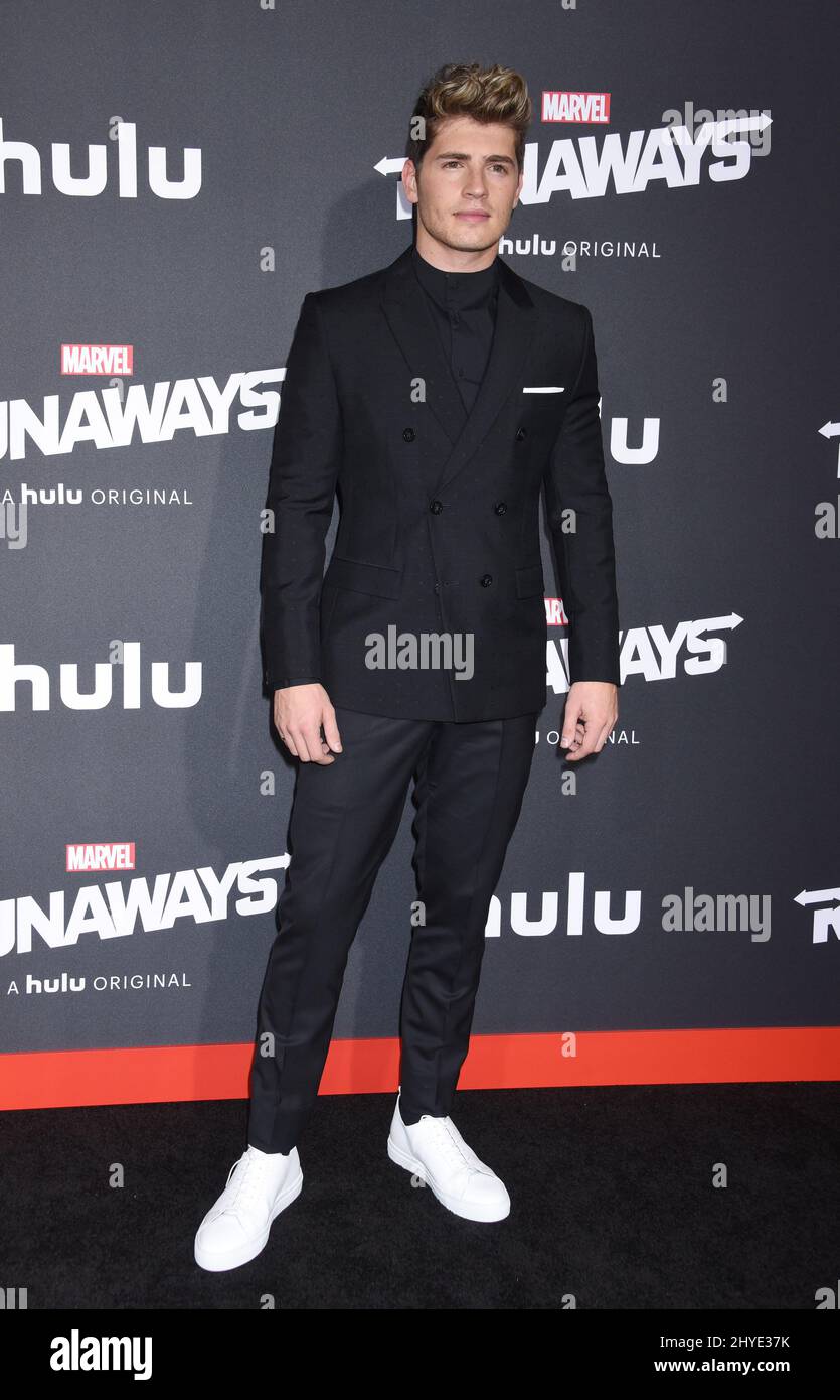 Gregg Sulkin bei der Premiere von Marvel in Los Angeles, USA Stockfoto