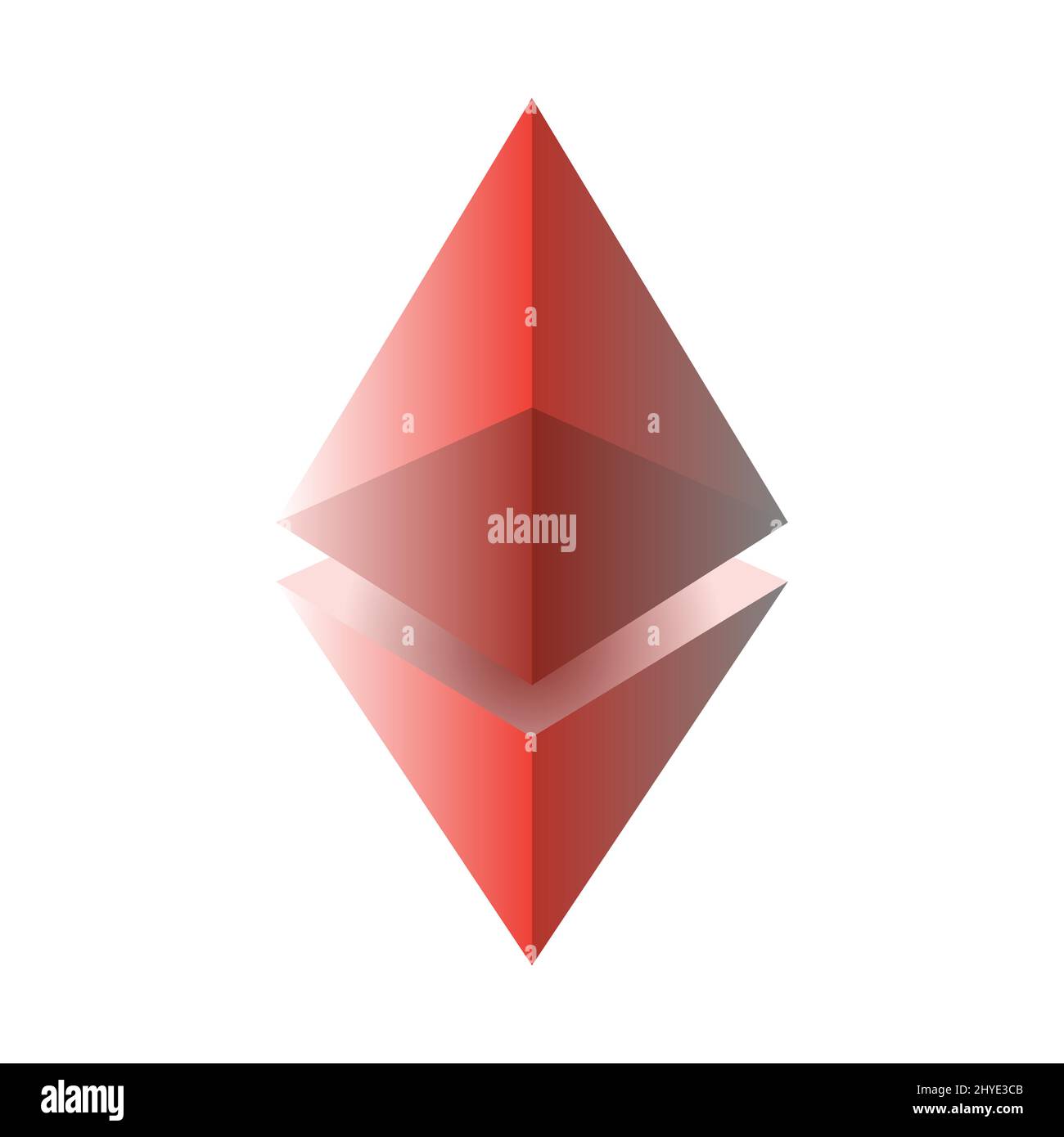 Ethereum-Logo-Symbol Blockchain-Münze Curency Stock Vektor