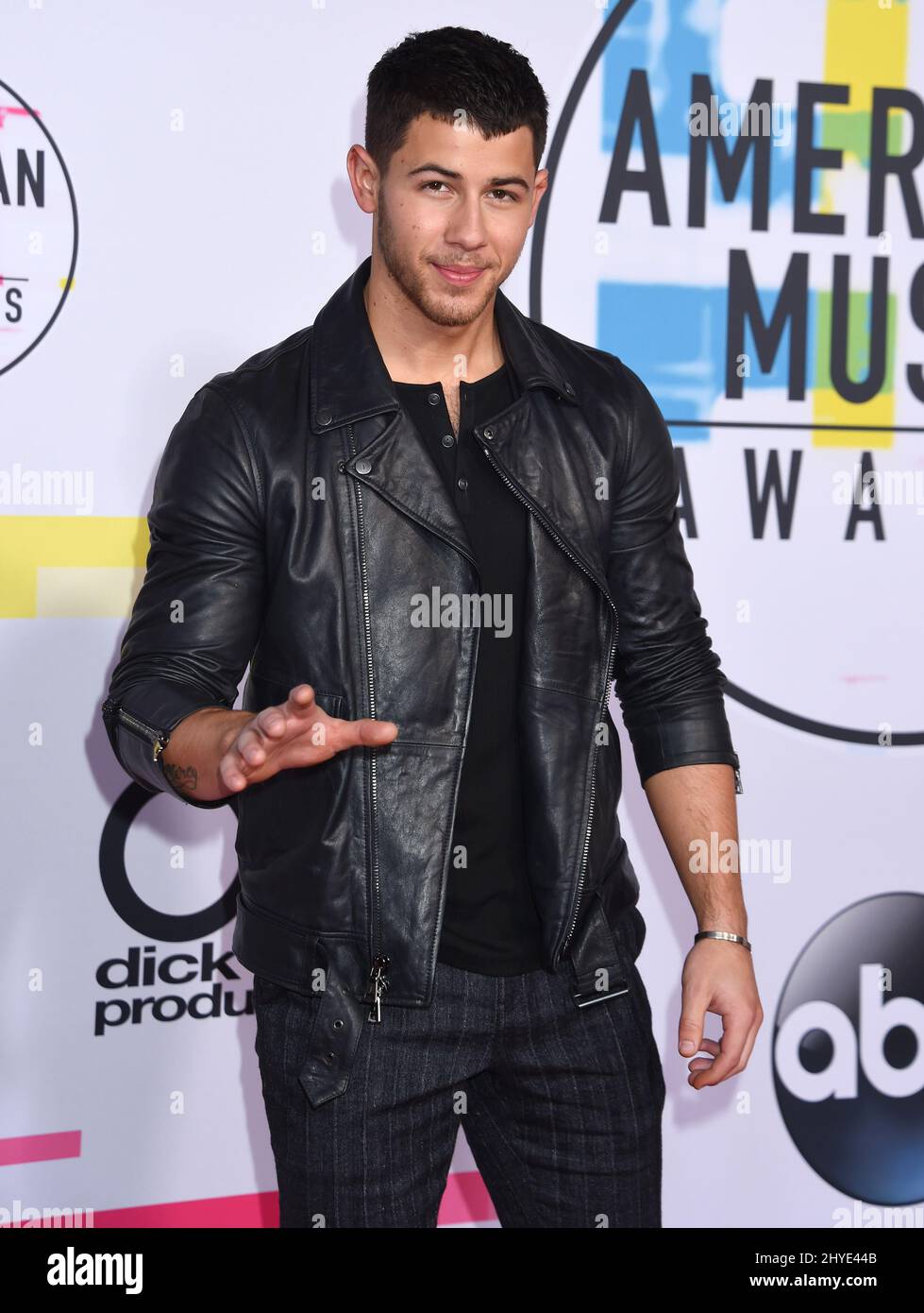 Nick Jonas bei den American Music Awards 2017 im Microsoft Theater L.A. Live Stockfoto