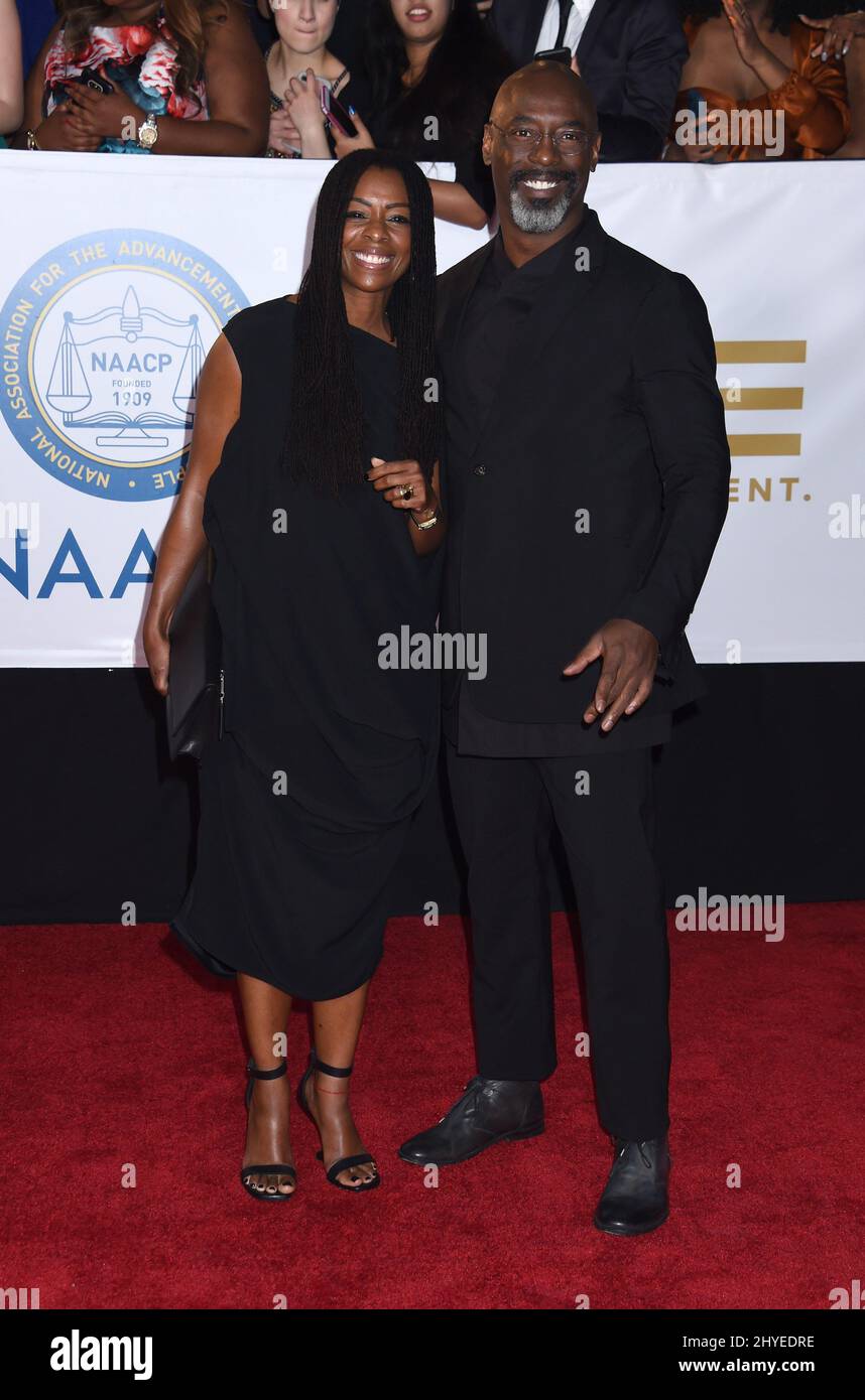 Isaiah Washington und Jenisa Garland bei den NAACP Image Awards 49., die am 15. Januar 2018 im Pasadena Civic Auditorium in Pasadena, CA, verliehen wurden Stockfoto