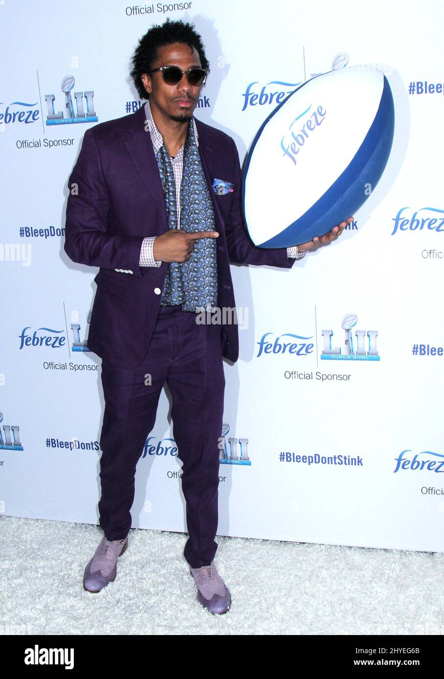 Nick Cannon nimmt am Start der Werbekampagne für den Febreeze Super Bowl Teil Stockfoto