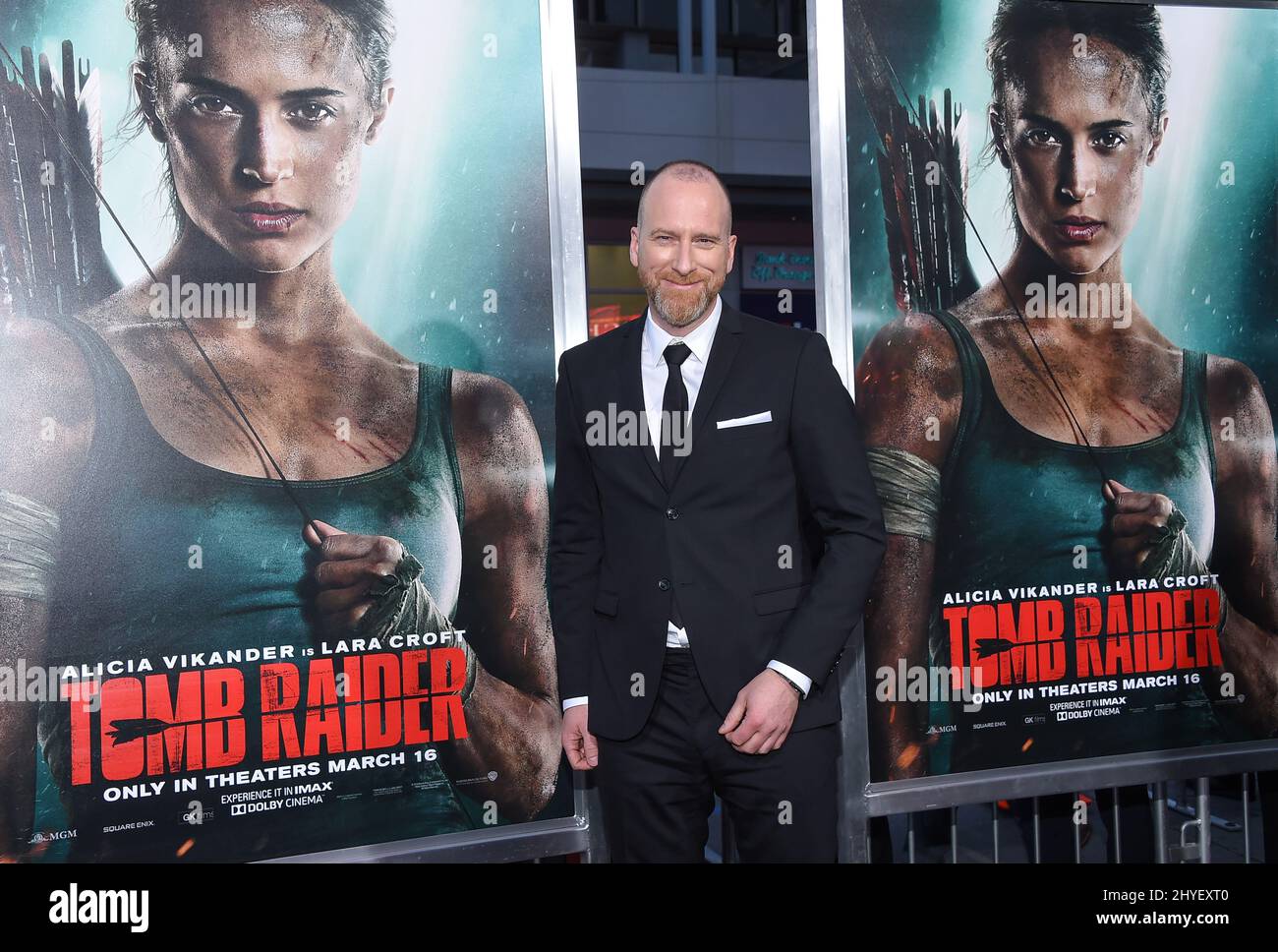 Roar Uthaug bei der US-Premiere von Tomb Raider in Los Angeles. Stockfoto