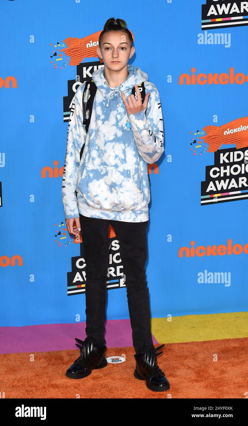 Russell Horning bei den Nickelodeon's 2018 Kids' Choice Awards, die am 24. März 2018 im Forum in Los Angeles, ca. Stockfoto