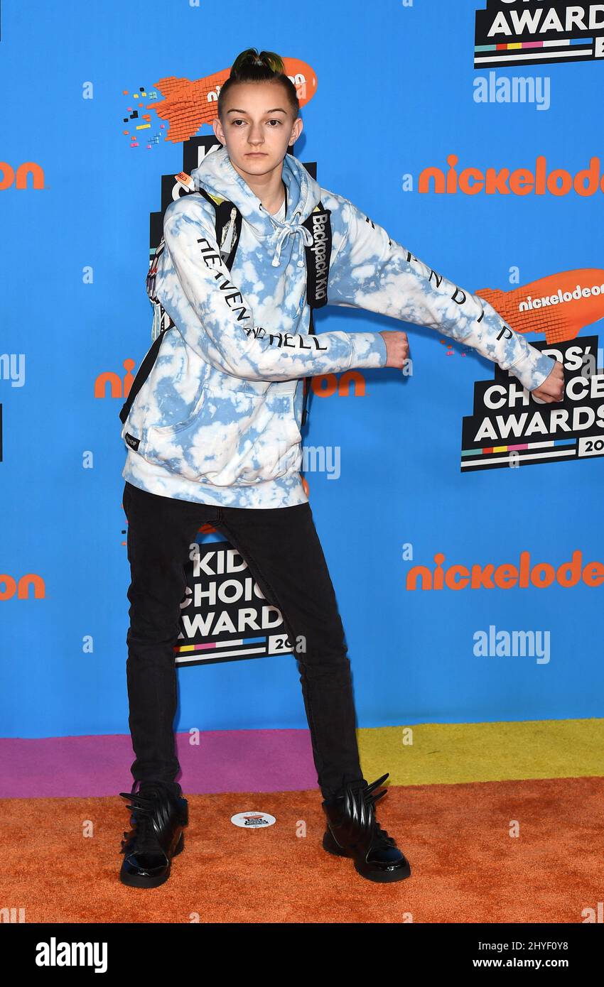 Russell Horning bei den Nickelodeon's 2018 Kids' Choice Awards, die am 24. März 2018 im Forum in Los Angeles, ca. Stockfoto