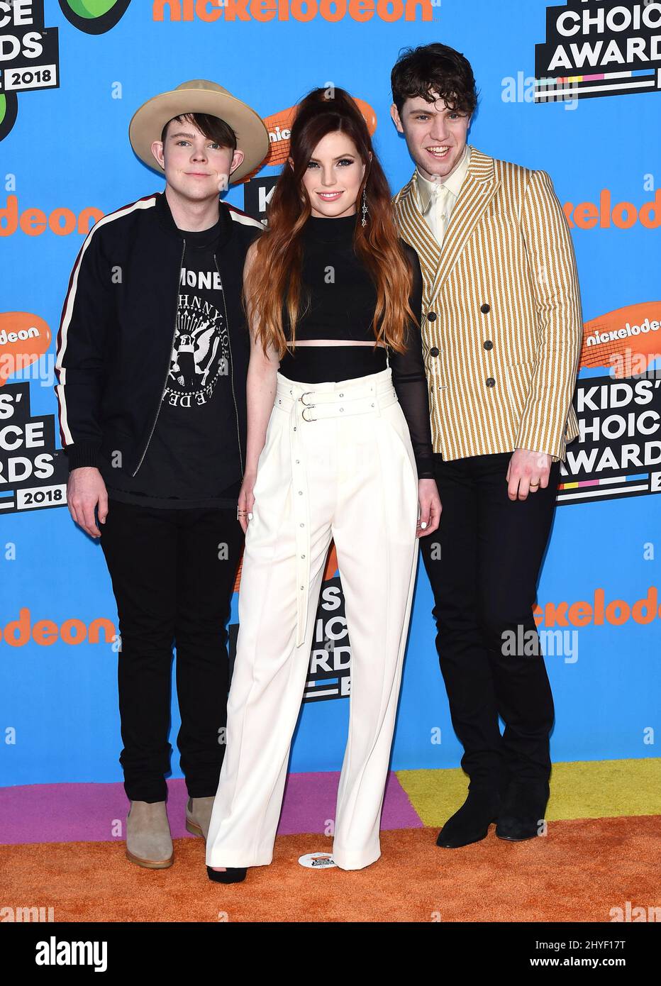 Echosmith bei Nickelodeon's 2018 Kids' Choice Awards, die am 24. März 2018 im Forum in Los Angeles, ca. Stockfoto
