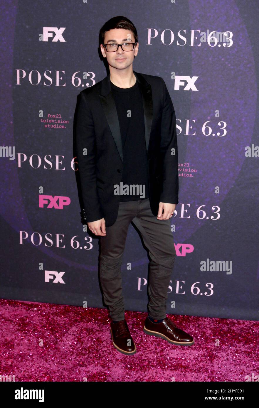 Christian Siriano nahm an der Pose-Premiere von FX Teil, die am 17. Mai 2018 im Hammerstein Ballroom stattfand. Stockfoto