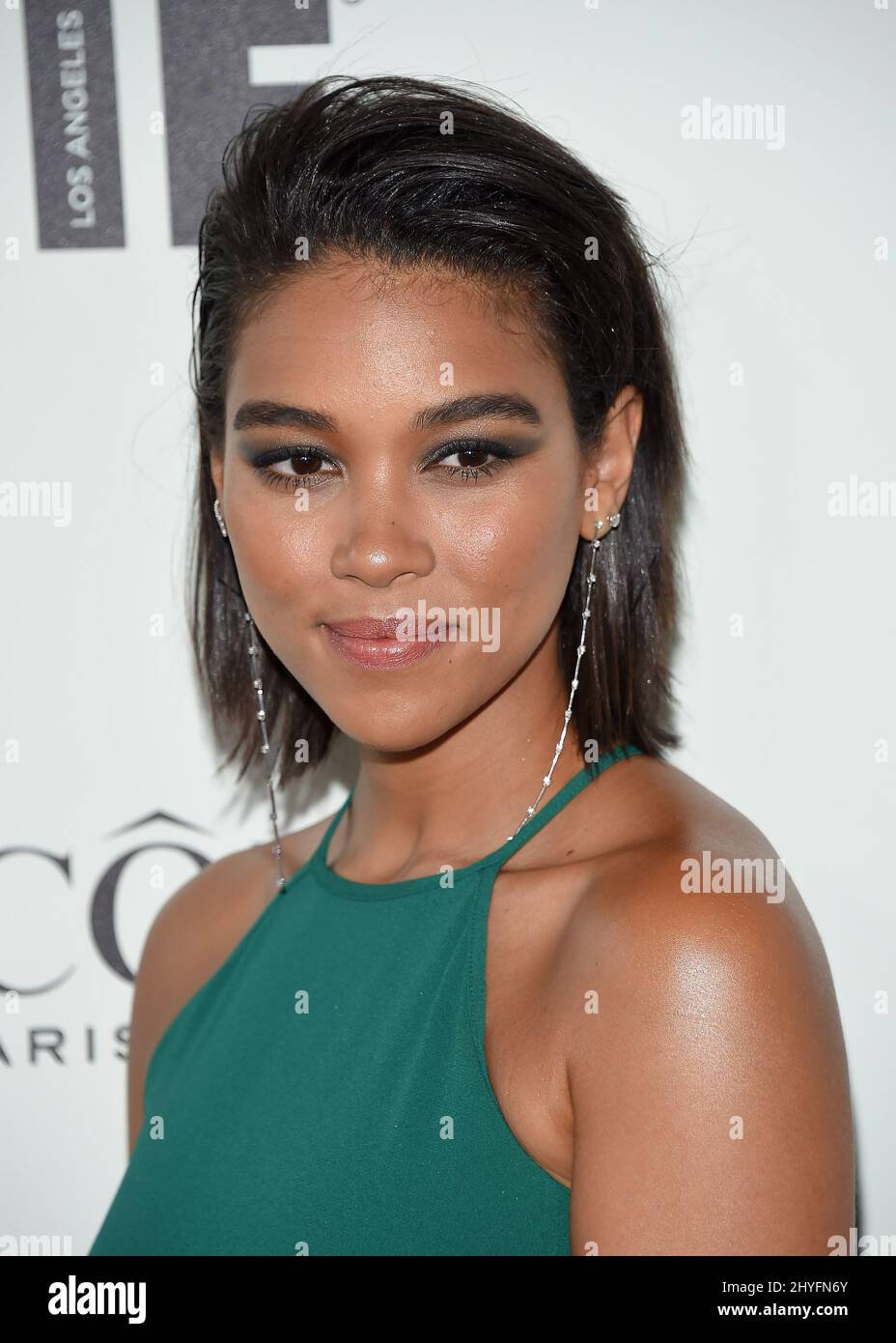 Alexandra Shipp bei der Ankunft bei den WIF 2018 Crystal + Lucy Awards, die am 13. Juni 2018 im Beverly Hilton Hotel in Beverly Hills verliehen wurden Stockfoto