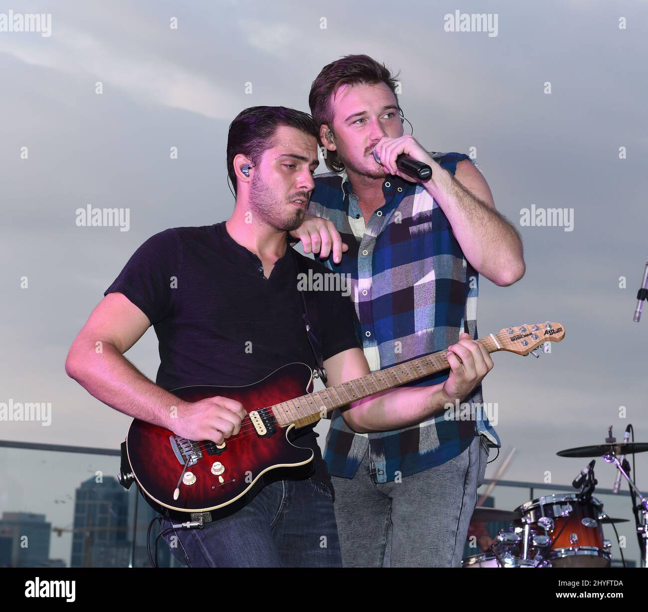 Morgan Wallen beim BMI Rooftop on the Row: Morgan Wallen & Kalie Shorr am 17. Juli 2018 in Nashville, Tennessee Stockfoto