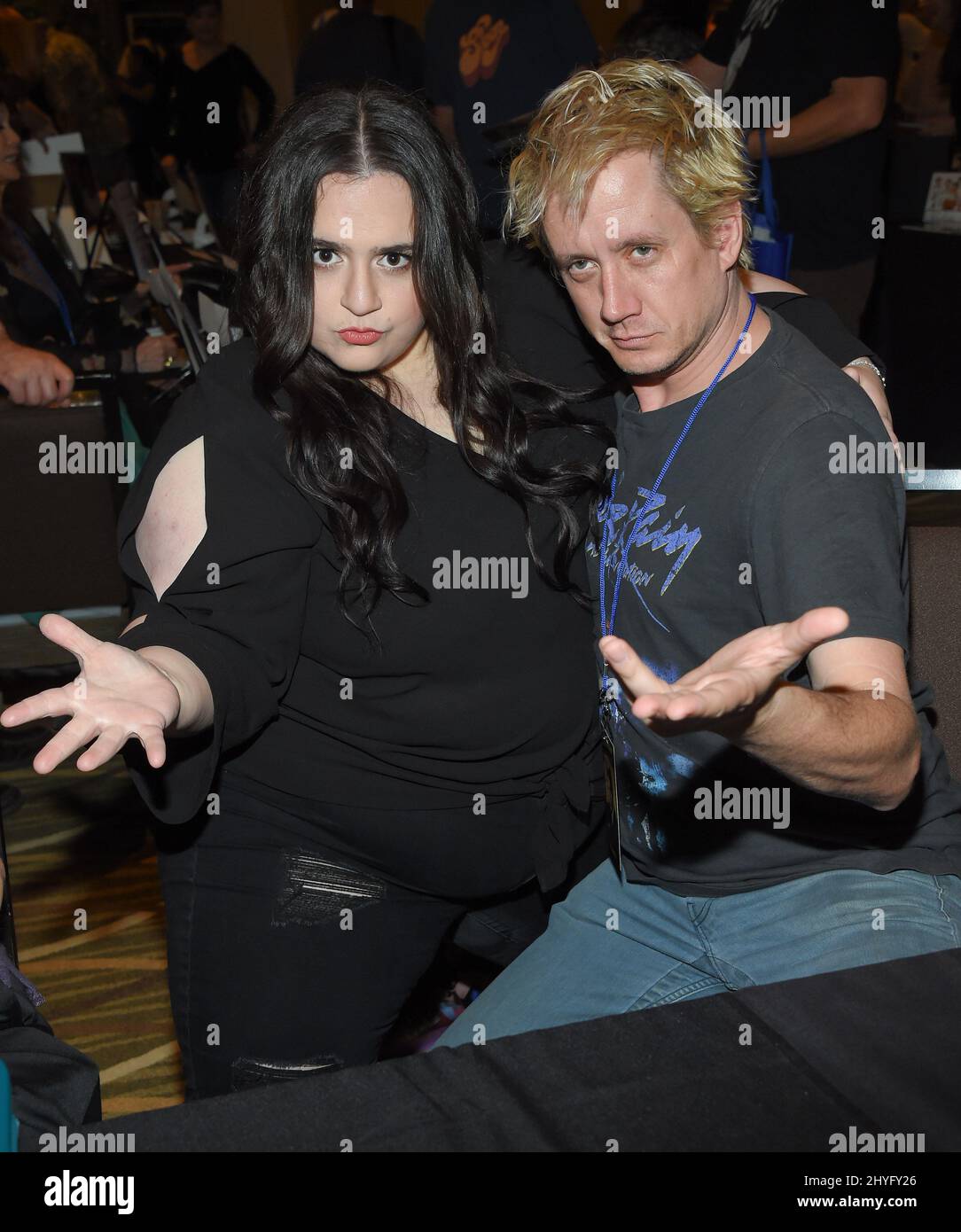 Nikki Blonsky und Chad Lindberg bei der Hollywood Show im LAX Westin Hotel am 28. Juli 2018 in Los Angeles, USA. Stockfoto