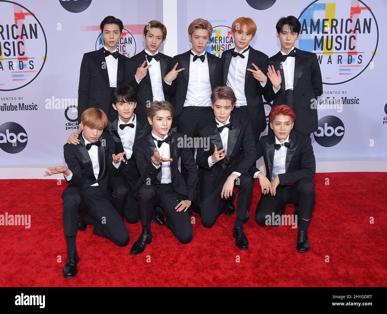 BTS bei den American Music Awards 2018 im Microsoft Theater L.A. Live am 9. Oktober 2018 in Los Angeles, CA. Stockfoto