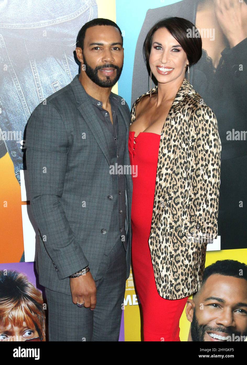 Omari Hardwick und seine Frau Jennifer Pfautch nahmen an der Weltpremiere „Nobody's Fool“ Teil, die auf dem AMC Lincoln Square in Los Angeles, USA, stattfand Stockfoto