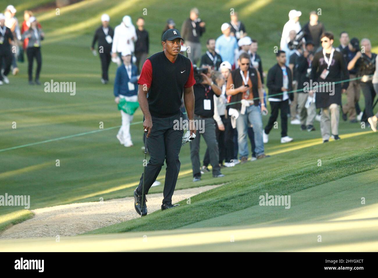 Tiger Woods im „The Match“ von Capital One: Tiger Woods gegen Phil Mickelson auf dem Shadow Creek Golf Course in Las Vegas, USA. Stockfoto