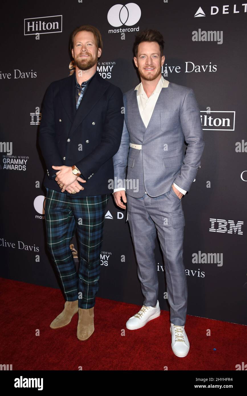 Florida Georgia Line, Brian Kelley und Tyler Hubbard nahmen an der Recording Academy und Clive Davis' Pre-GRAMMY Gala 2019 im Beverly Hilton Hotel in Beverly Hills, Kalifornien, Teil Stockfoto
