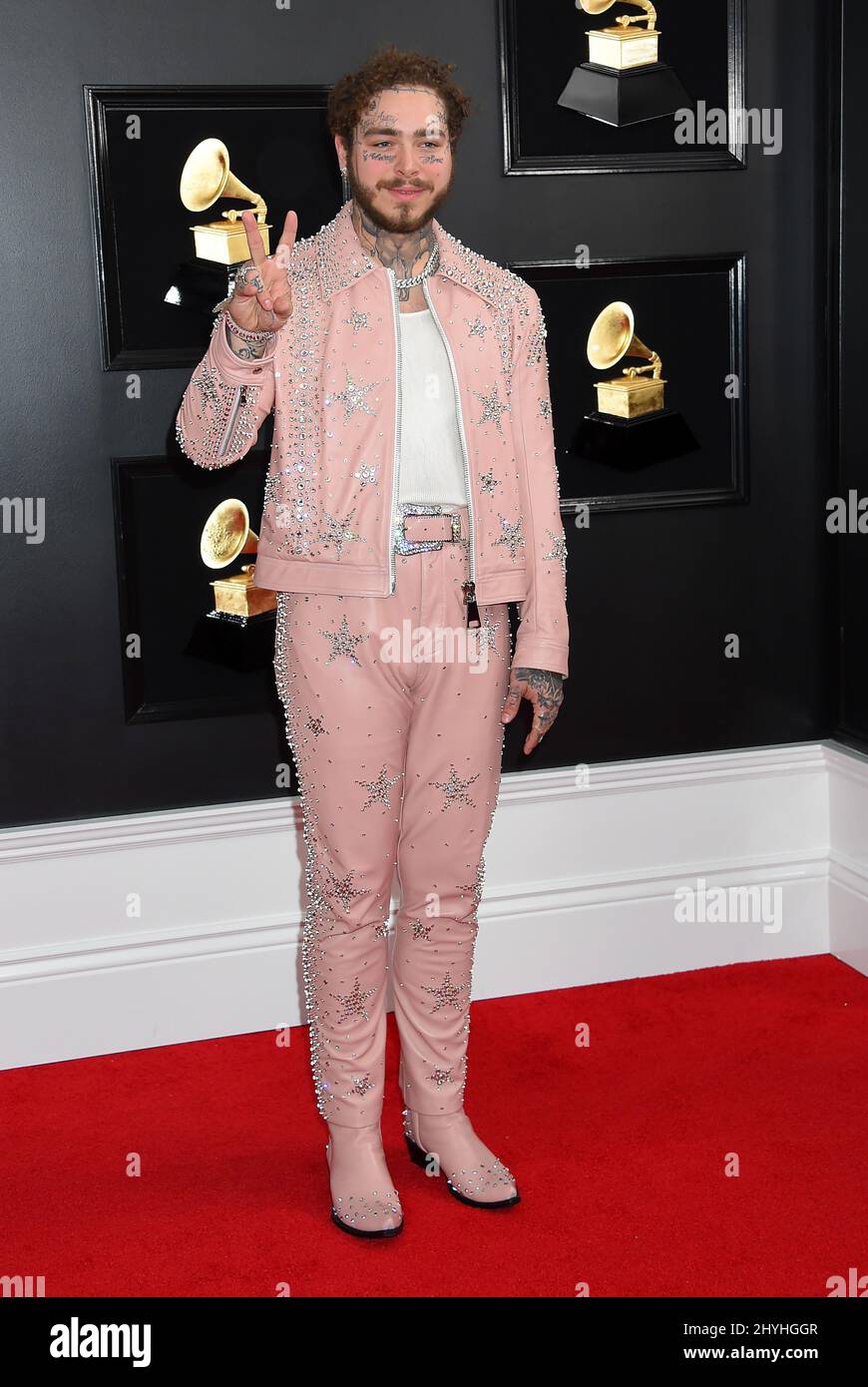 Post Malone bei den Annual Grammy Awards 61., die am 10. Februar 2019 im Staples Center in Los Angeles, CA, verliehen wurden. Stockfoto