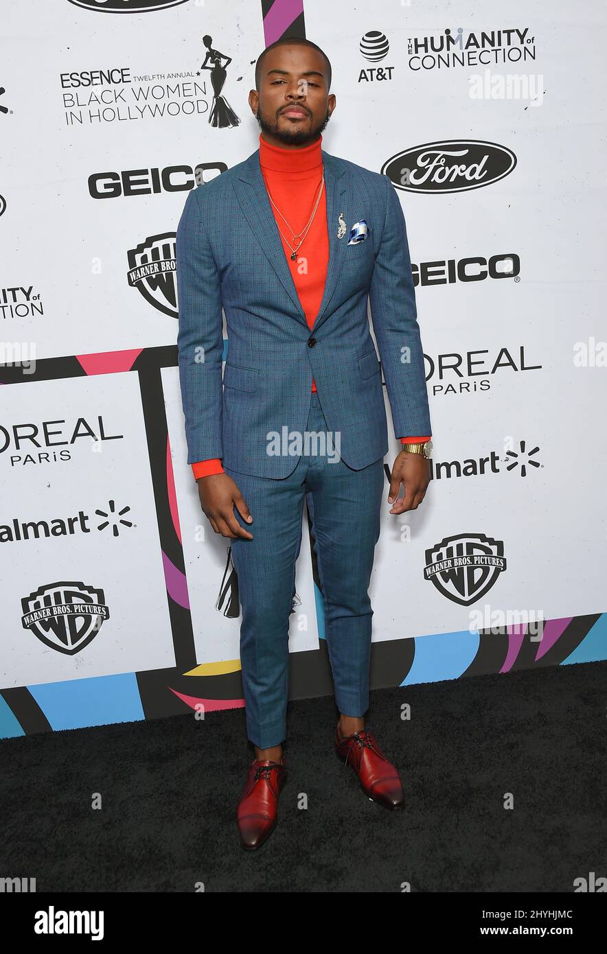 Trevor Jackson nimmt an der Essence Celebrates Black Women in Hollywood-Veranstaltung im Beverly Wilshire Hotel in Los Angeles, Kalifornien, Teil Stockfoto