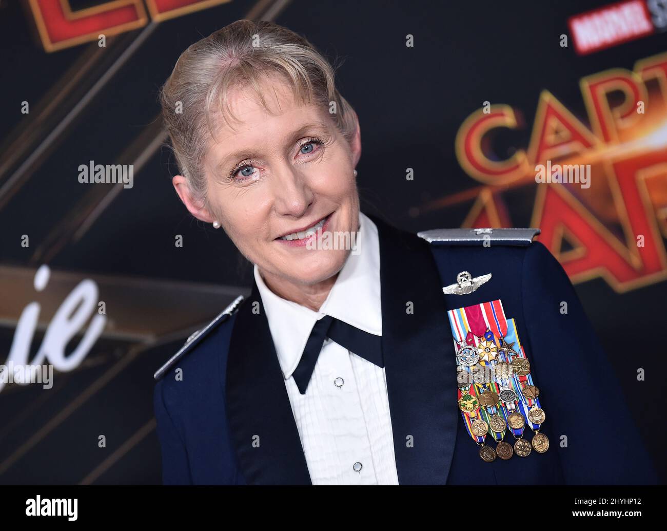 Brigadier General Jeannie M. Leavitt bei der Uraufführung von „Captain Marvel“, die am 4. März 2019 im El Capitan Theatre in Hollywood, CA, stattfand. Stockfoto