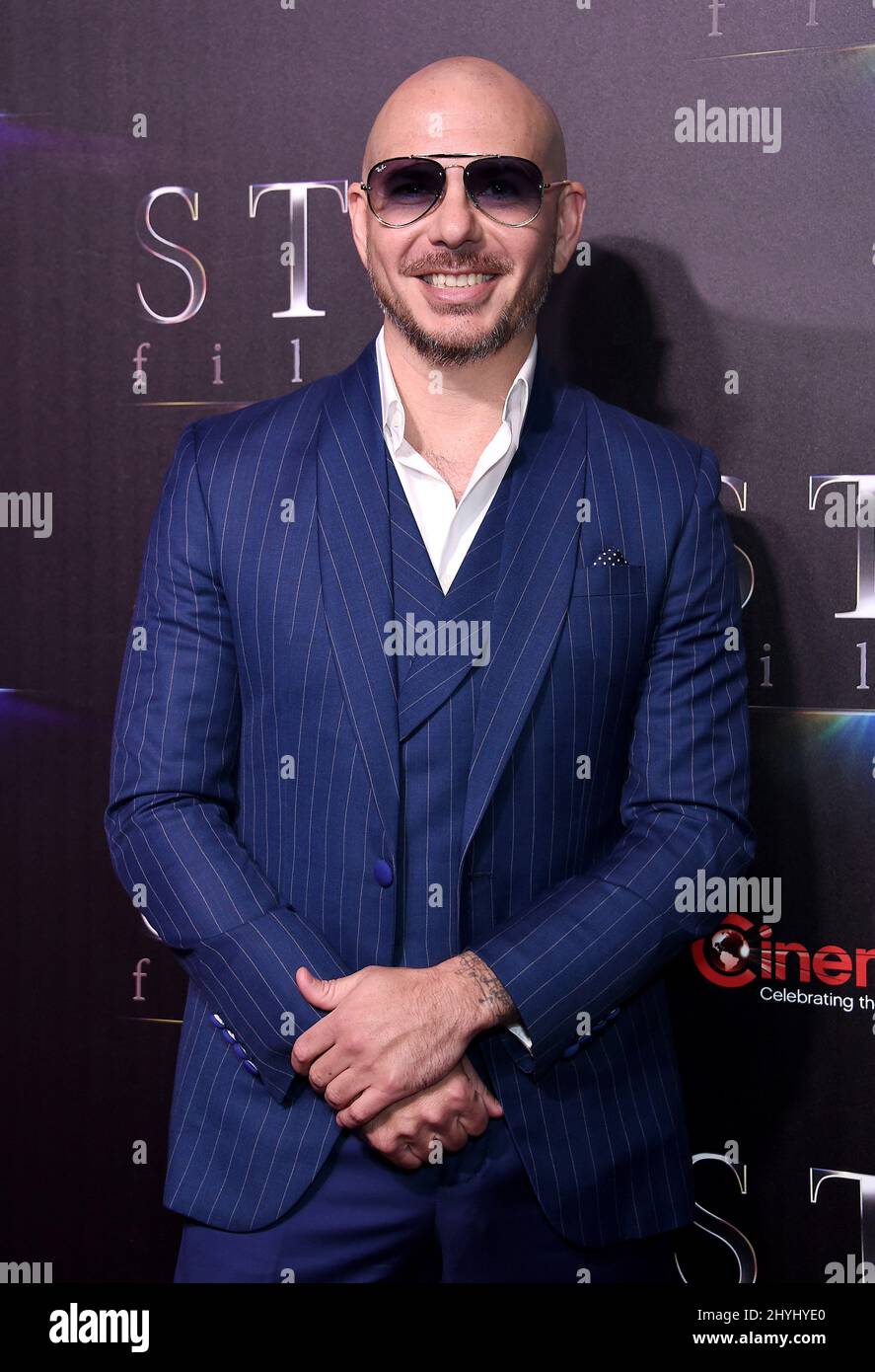 Pitbull bei der STXfilms-Präsentation „The State of the Industry: Past, Present and Future“, die am 2. April 2019 im Caesars Palace in Las Vegas, NV, stattfand. Stockfoto