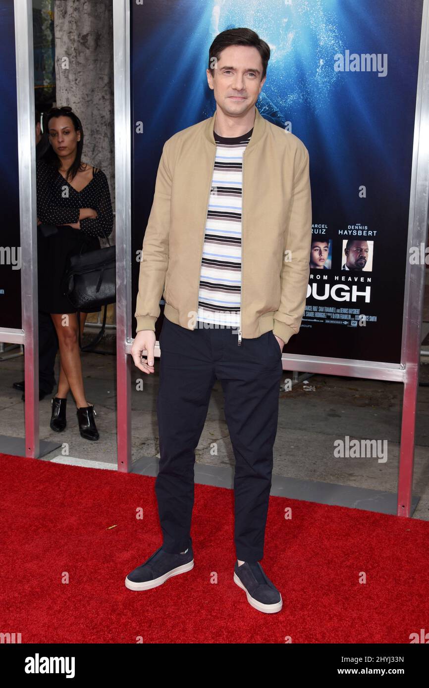 Topher Grace bei der bahnbrechenden Premiere in Los Angeles im Regency Village Theatre Stockfoto