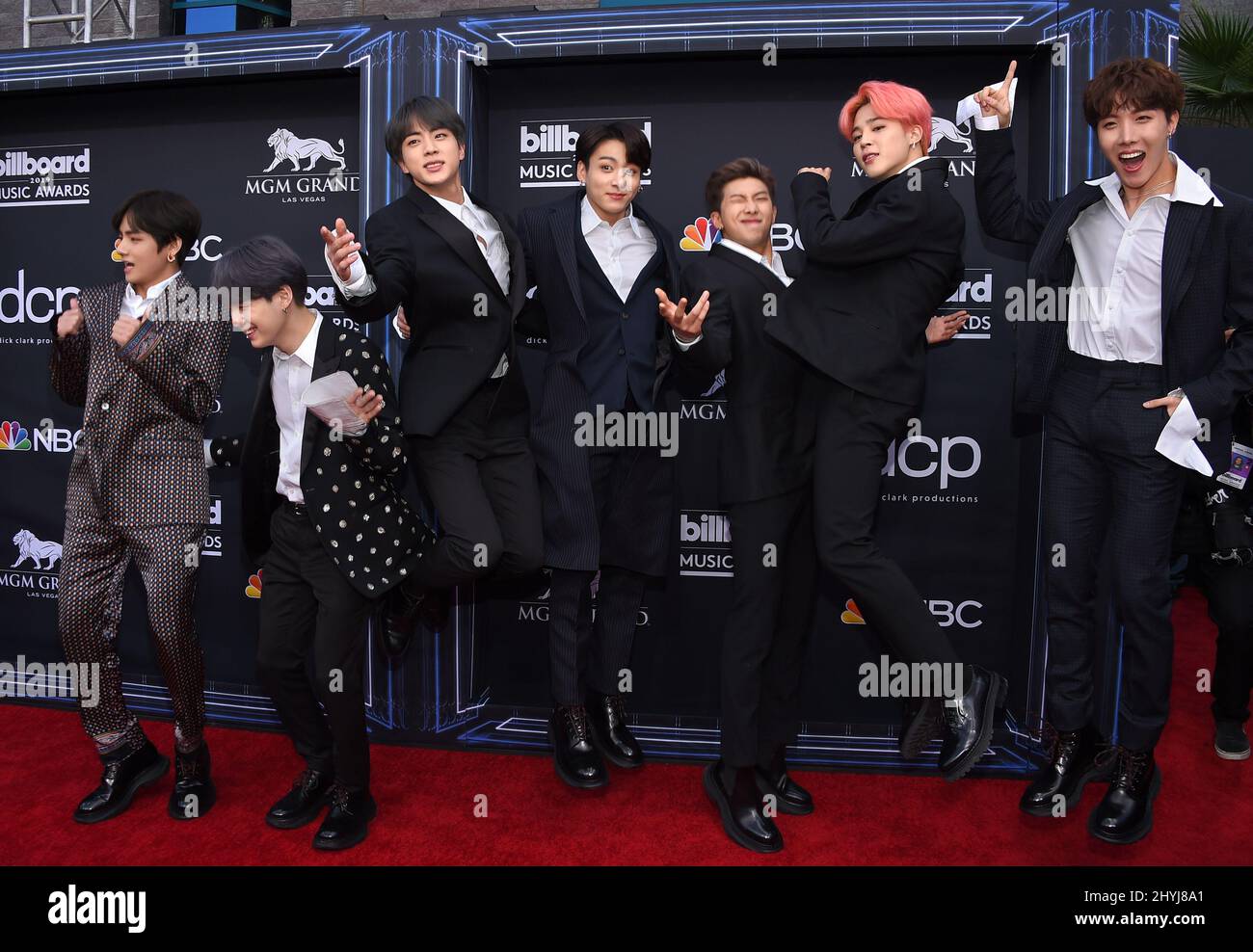 BTS nimmt an den Billboard Music Awards 2019 in der MGM Grand Garden Arena in Las Vegas, Nevada, Teil Stockfoto BTS nimmt an den Billboard Music Awards 2019 in der MGM Grand Garden Arena in Las Vegas, Nevada, Teil Stockfoto