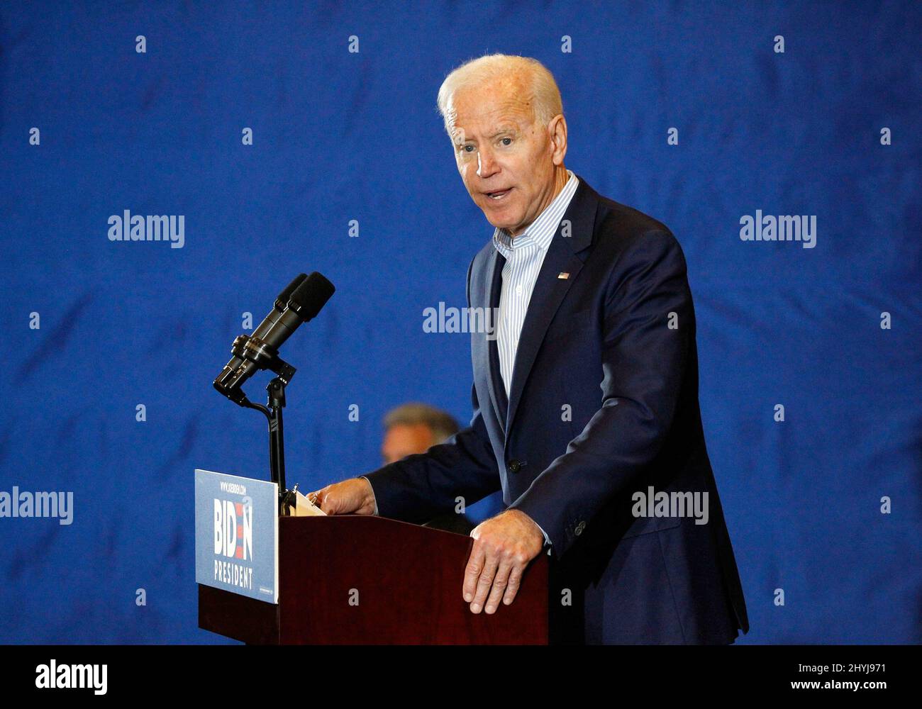 Joe Biden spricht bei der Joe Biden 2020 Presidential Campaign in Las Vegas bei der International Union of Painters and Allied Trades Local Stockfoto