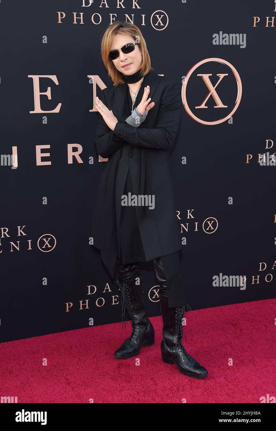 Yoshiki bei der Premiere von Dark Phoenix in Los Angeles Stockfoto